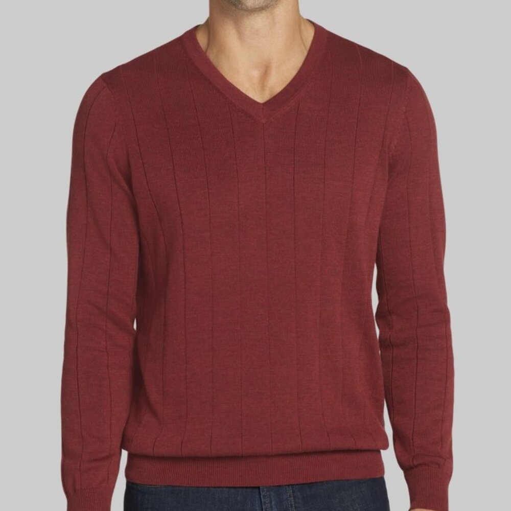 NEW Jos. A. Bank Tailored Fit Drop Needle V-Neck Sweater XL